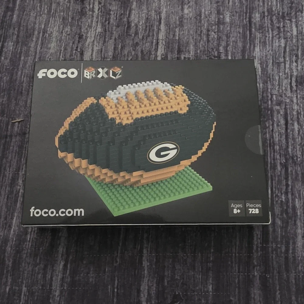 FOCO BRXLZ NFL Green Bay Packers Football Building Block Set 728 Pcs New